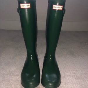 Hunter Green Rain Boots